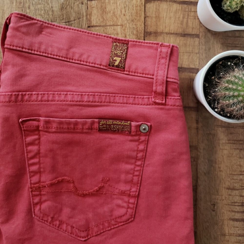 7 for all Mankind Skinny Jean - Raspberry